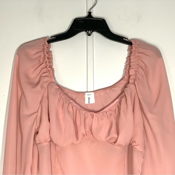 Abound Chiffon Balloon Sleeve Blouse in Peach Puff - Picture 2 of 9